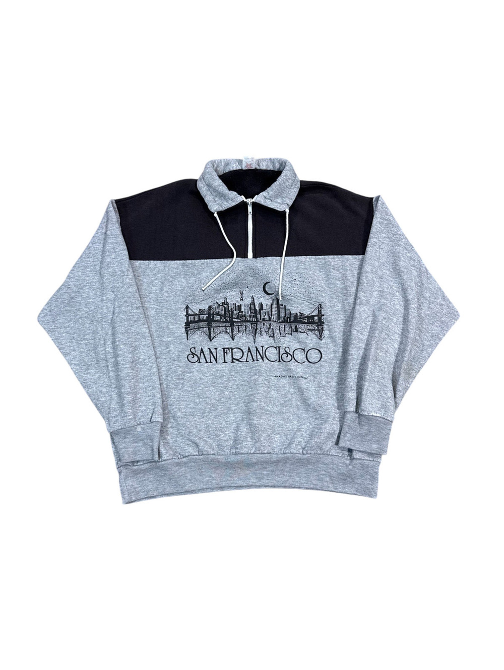 Vintage 90s San Francisco California 1/4 Sweatshirt Size Extra Large